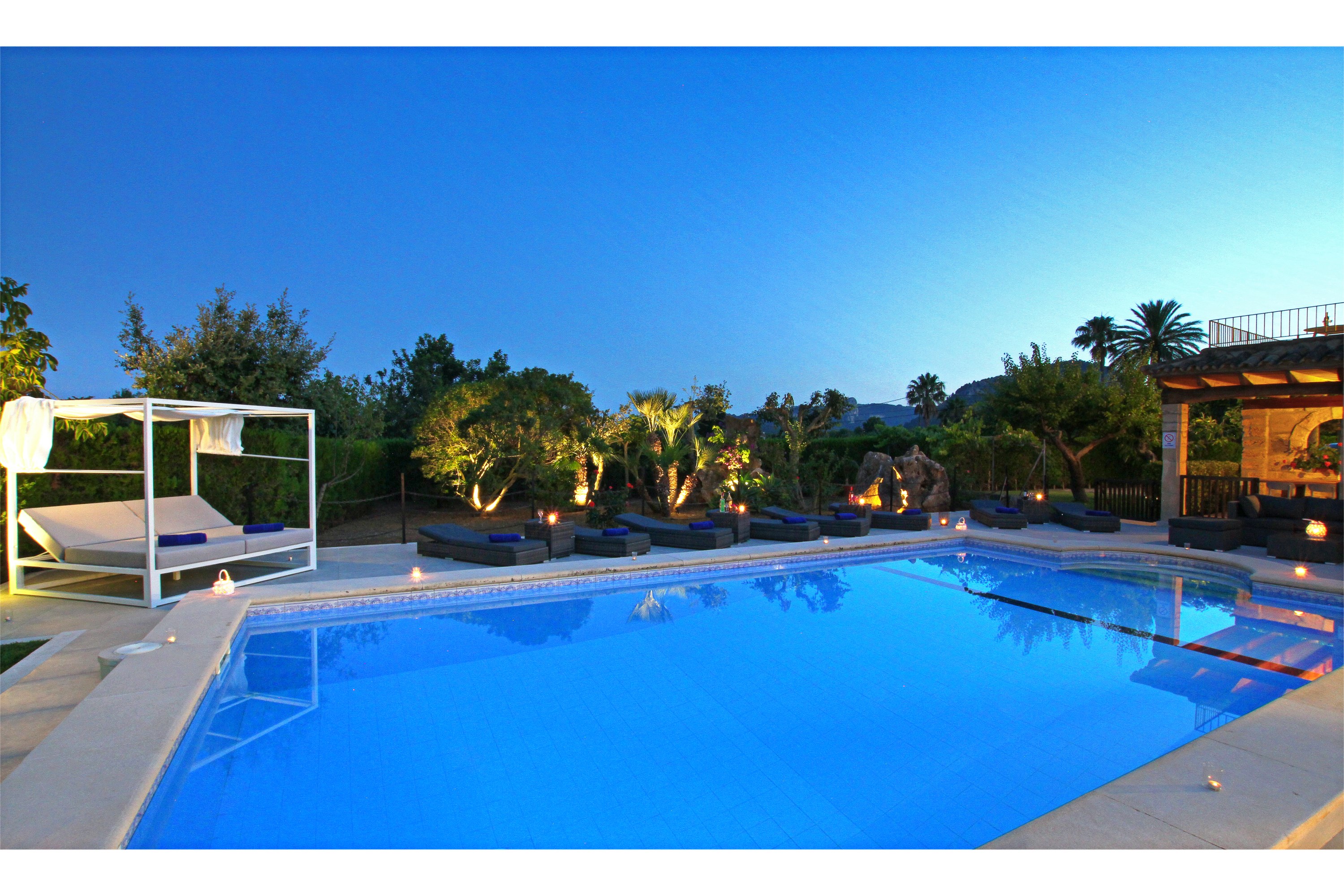 Pool at night
